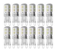 Unibulb G9 LED Light Bulbs, 470 Lumens, 4.2W (40W Halogen Equivalent), Daylight (6500k), 220-240V, Bi-Pin Base Energy Saving, T3, Pack of 12