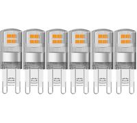 UniBulb G9 LED Light Bulbs, 470 Lumens, 4.2W (40W Halogen Equivalent), Warm White (2700K), 220-240V, Bi-Pin Base Energy Saving, T3, Pack of 6