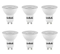 Unibulb GU10 3.6W Energy Efficient LED Spotlight Light Bulb, 345 Lumens, 3000K Warm White, 50W Equivalent, 15,000hr Life, Dimmable, Pack of 6