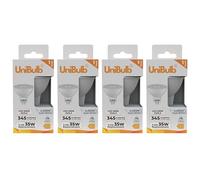 Unibulb GU5.3 MR16 3.4W Energy Efficient LED Spotlight Downlight Ceiling Light Bulb, 345 Lumens, 4000K Cool White, 35W Equivalent, 25,000hr Lifespan, 12V, Non-Dimmable (4)
