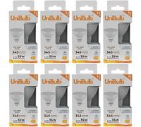Unibulb GU5.3 MR16 3.4W Energy Efficient LED Spotlight Downlight Ceiling Light Bulb, 345 Lumens, 4000K Cool White, 35W Equivalent, 25,000hr Life, 12V, Non-Dimmable, Pack of 8