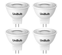Unibulb GU5.3 MR16 3.4W Energy Efficient LED Spotlight Light Bulb, 345 Lumens, 3000K Warm White, 35W Equivalent, 15,000hr Life, Non-Dimmable, Pack of 4