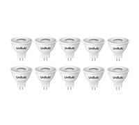 Unibulb GU5.3 MR16 3.4W Energy Efficient LED Spotlight Light Bulb, 345 Lumens, 3000K Warm White, 35W Equivalent, 15,000hr Life, Non-Dimmable, Pack of 10