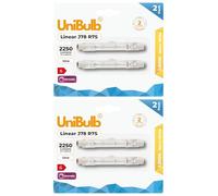 Unibulb Halogen Floodlight Light Bulb R7S J78 78mm Linear 2250 lumens 120W 2900K (Warm White) Dimmable - Pack of 4