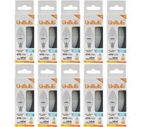 Unibulb Led Candle E14 (Ses) 470Lm 4.2W (Replaces 40W) 6500K (Daylight) Light Bulb - Pack Of 10
