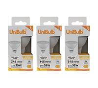 Unibulb Led Mr16 Gu5.3 345Lm 3.4W (Replaces 35W) 3000K (Warm White) Downlight Spot Light Bulb - Pack Of 3