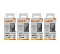 Unibulb Led Mr16 Gu5.3 345Lm 3.4W (Replaces 35W) 4000K (Cool White) Downlight Spot Light Bulb - Pack Of 4
