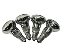 Unibulb R39 E14 30W Lava Lamp Bulbs, 180lm, 220-240V, Small Edison Screw (SES), Dimmable, 2700K (Warm White), Spotlight Incandescent Bulbs (Silver Reflector Base), 4000 Switching Cycles (4)