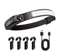 Unicavu LED Head Torch Rechargeable, Lumilight LED Headband 6 Adjustable Brightness Levels with Motion Sensor, 230°Wide Angle, 1500mAh Headlamp for Camping Outdoor Hiking Fishing Running