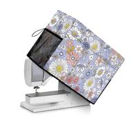 UNICEU Butterfly Flower Print Sewing Machine Cover Dust Cover Lightweight Dust Protection Portable Dust Protective Covers with Accessories Storage Pockets