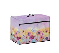 UNICEU Dragonfly Flower Print Sewing Machine Cover with Storage Pockets Dust Protective Covers Lightweight Easy Cleaning Dust Covers Easy Storage with Handle