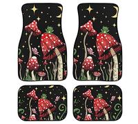 UNICEU Frog Mushroom Butterfly Car Floor Mats 4 Pcs, Front & Rear Floor Mats Protector Universal Fit Most Cars Trucks SUV Auto Interior Floor Mats