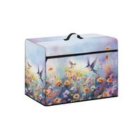 UNICEU Hummingbirds Daisy Print Sewing Machine Cover with Pockets Dust Protection Zipper Dust Protective Cover Compatible with Most Standard Sewing Machines