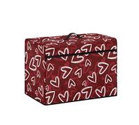 UNICEU Love Heart Print Sewing Machine Cover with Pockets Washable Easy Storage Dust Protection Easy Cleaning Dust Covers Portable for Most Standard Home Sewing Machines