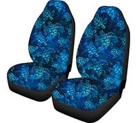UNICEU Ocean Sea Turtles Watercolor Blue Front Car Seat Covers Set of 2 for Turtles Lovers, Vehicle Seat Protector Car Mat Covers, Fit Most Vehicle, Cars, Sedan, Truck, SUV, Van