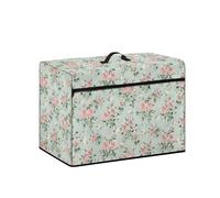UNICEU Rose Print Universal Sewing Machine Dust Cover Lightweight Dust Covers Washable Zipper Dust Protective Cover with Accessories Storage Pockets
