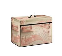 UNICEU Sewing Machine Flower Print Sewing Machine Cover with Handle Dust Protective Covers Dust Protection Washable Zipper Covers with Storage Pockets