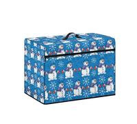 UNICEU Snowman Snowflake Print Sewing Machine Cover with Storage Pockets Portable Easy Cleaning Dust Protective Cover Compatible with Most Standard Sewing Machines