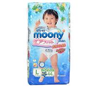 Unicharm | Diapers | Moony For Boy , Underware-Style , L-Size 44 Sheets [ Japanese Import ]