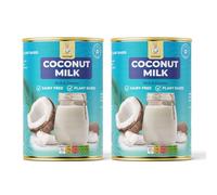Unichef Rich & Creamy Coconut Milk 400ml x2 Cans - Dairy-Free, Plant-Based, 14% Fat, Easy Open Lid