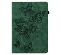 Unichthy 3D Butterfly Case for Amazon All-New Fire HD 10.1 Inch Tablet (13th Generation, 2023 Release) Case for Women with Pencil Holder Shockproof Stand Cover for Fire Tablet 10 2023 Green