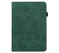 Unichthy 3D Lotus Case for Amazon All-New Fire HD 10.1 Inch Tablet (13th Generation, 2023 Release) Case for Women with Pencil Holder Shockproof Stand Cover for Fire Tablet 10 2023 Green