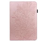 Unichthy 3D Lotus Case for Amazon All-New Fire HD 10.1 Inch Tablet (13th Generation, 2023 Release) for Women with Pencil Holder Shockproof Stand Cover for Fire Tablet 10 2023 Pink