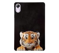 Unichthy Basic Case for HONOR Pad X9 11.5 inch 2023 with Soft TPU Reinforced Corner Anti-Scratch Cute Cartoon Shockproof Tablet Black Cover for HONOR Pad X9 2023 Tablet - Baby Tiger
