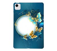 Unichthy Basic Case for HONOR Pad X9a 2025 with Soft TPU Reinforced Corner Shockproof Back Cover for HONOR Pad X9a 11.5-Inch Tablet - Blue Butterfly Circle