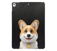 Unichthy Basic Case for iPad 10.2 inch, iPad 9th/8th/7th Generation 2021/2020/2019 with Soft TPU Anti-Scratch Cute Cartoon Cats Dogs Shockproof Black Cover for iPad 9/8/7(10.2inch) - Corgi
