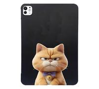 Unichthy Basic Case for iPad Pro 12.9 Case 6th/5th/4th/3rd Generation Soft TPU Anti-Scratch Cute Cartoon Cats Dogs Shockproof Black Cover for iPad 12.9 Pro 2022/2021/2020/2018 - Naughty Cat