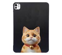Unichthy Basic Case for iPad Pro 12.9 Case 6th/5th/4th/3rd Generation Soft TPU Anti-Scratch Cute Cartoon Cats Dogs Shockproof Black Cover for iPad 12.9 Pro 2022/2021/2020/2018 - Ginger Cats