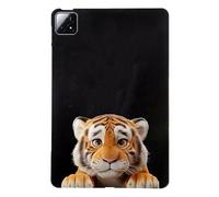 Unichthy Basic Case for Xiaomi Pad 6S Pro 12.4 2024 with Soft TPU Reinforced Corner Anti-Scratch Cute Cartoon Shockproof Tablet Black Cover for iaomi Pad 6S Pro 12.4 Tablet - Baby Tiger