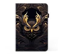 Unichthy Case for Amazon All-New Fire HD 10.1 Inch Tablet (13th Generation, 2023 Release) Shockproof Card Holder Multi-Angle Stand Cover with Pen Holder for Fire Tablet 10 2023 Golden Owl