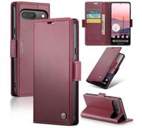 Unichthy Case for Google Pixel 10 / Pixel 10 Pro Cover Official Lightweight Shockproof Premium Leather Wallet Case with [RFID Blocking] 3 Card Slots Stand Magnetic Flip Phone Case Claret