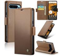Unichthy Case for Google Pixel 10 Pro XL Cover Official Lightweight Shockproof Premium Leather Wallet Case with [RFID Blocking] 3 Card Slots Stand Magnetic Flip Skin for Google Pixel 10 Pro XL Brown