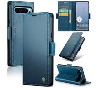Unichthy Case for Google Pixel 10 Pro XL Cover Official Lightweight Shockproof Premium Leather Wallet Case with [RFID Blocking] 3 Card Slots Stand Magnetic Flip Skin for Google Pixel 10 Pro XL Blue