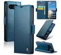 Unichthy Case for Google Pixel 10a 2026 Cover Official Lightweight Shockproof Premium Leather Wallet Case with [RFID Blocking] 3 Card Slots Stand Magnetic Flip Skin for Google Pixel 10a 2026 Blue