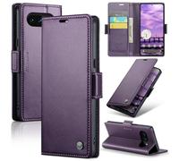 Unichthy Case for Google Pixel 10a 2026 Cover Official Lightweight Shockproof Premium Leather Wallet Case with [RFID Blocking] 3 Card Slots Stand Magnetic Flip Skin for Google Pixel 10a 2026 Purple