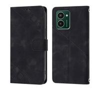 Unichthy Case for HMD Pulse Pro Wallet Cover with Wrist Strap Business Design Shockproof Premium Leather Folio Shell 3 Card Slots Stand Flip Phone Cover for Nokia HMD Pulse Pro Black