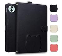 Unichthy Case for HONOR Pad 10 Case 12.1 Inch 2025 Cover 3D Cute Cats Shaped with Metal Crossbody Strap Shockproof Kickstand Non-slip Wallet Cover for HONOR Pad 10 12.1" Tablet,Black