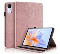 Unichthy Case for Honor Pad V9 Case 11.5 Inch 2025 Cover |3D Embossed Leaf Vein| with Pencil Holder Shockproof Sturdy Stand Card Slots Cover for Honor Pad V9 11.5 Tablet - Rose Gold