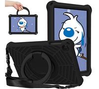 Unichthy Case for HONOR Pad X8 10.1 inch Hangable Case Lightweight for Kids |Heat Dissipation| Stand Shockproof Cover with Shoulder Strap for HONOR Pad X8 Tablet Black