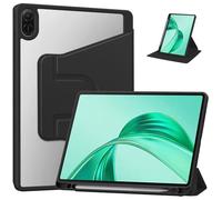 Unichthy Case for Honor Pad X8a 11 Inch 2024 Lightweight Smart with Pencil Holder Shockproof 360 Degree Swiveling Stand Clear Case with Auto Sleep/Wake for Honor Pad X8a 2024 Tablet - Black