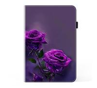 Unichthy Case for Honor Pad X9 11.5 inch 2023 Shockproof Card Holder Multi-Angle Stand Cover with Pen Holder for Honor Pad X9 Tablet Purple Roses