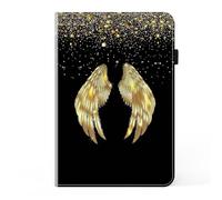 Unichthy Case for iPad 10.2 inch, iPad 9th/8th/7th Generation 2021/2020/2019 Shockproof Card Holder Multi-Angle Stand Cover with Pen Holder for iPad 9/8/7(10.2inch) Golden Wings