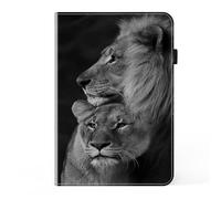 Unichthy Case for iPad Pro 12.9 Case 6th/5th/4th/3rd Generation Shockproof Card Holder Multi-Angle Stand Cover with Pen Holder for iPad 12.9 Pro 2022/2021/2020/2018 Lions