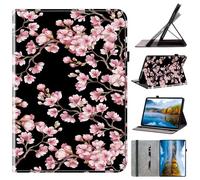 Unichthy Case for Nokia T10 Case 8.0 Inch 2022 Shockproof Card Holder Multi-Angle Stand Cover with Pen Holder for Nokia T10 Tablet 8" Little Pink Flowers