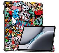 Unichthy Case for OnePlus Pad Go 11.35 Inch 2024 Lightweight Case for Kids Shockproof Trifold Stand Cover with Auto Wake/Sleep for Oneplus Pad Go Tablet Graffiti