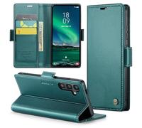 Unichthy Case for Samsung Galaxy S25 Cover Official Lightweight Shockproof Premium Leather Wallet Case with [RFID Blocking] 3 Card Slots Stand Magnetic Flip Phone Case for Samsung Galaxy S25 Green